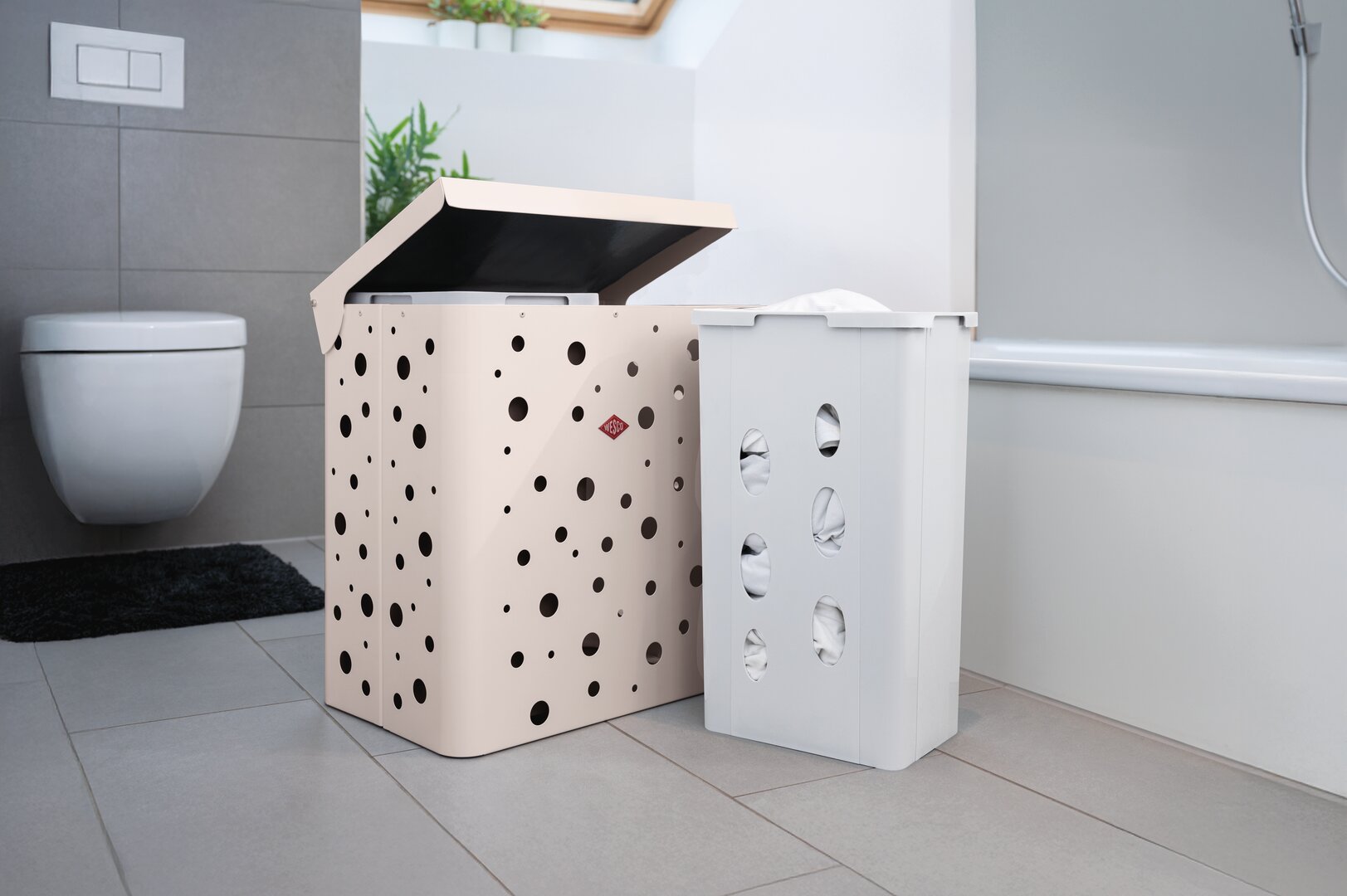 Wäschebox Duo 1 , sand matt