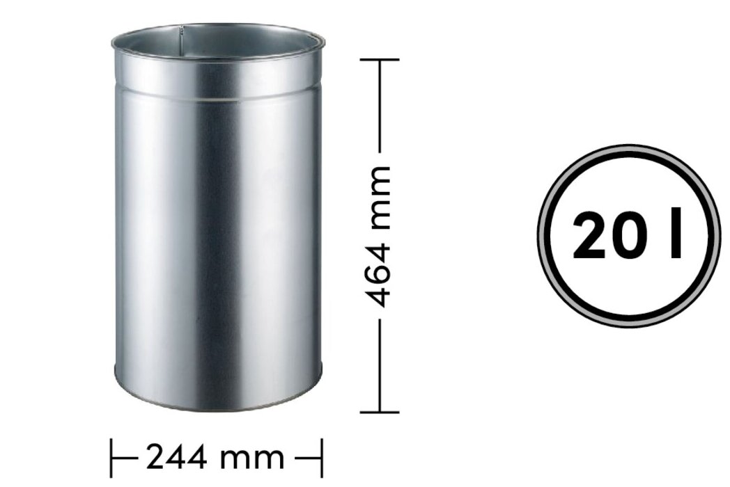 Insert Baseboy® 20 litres, zinc-coated