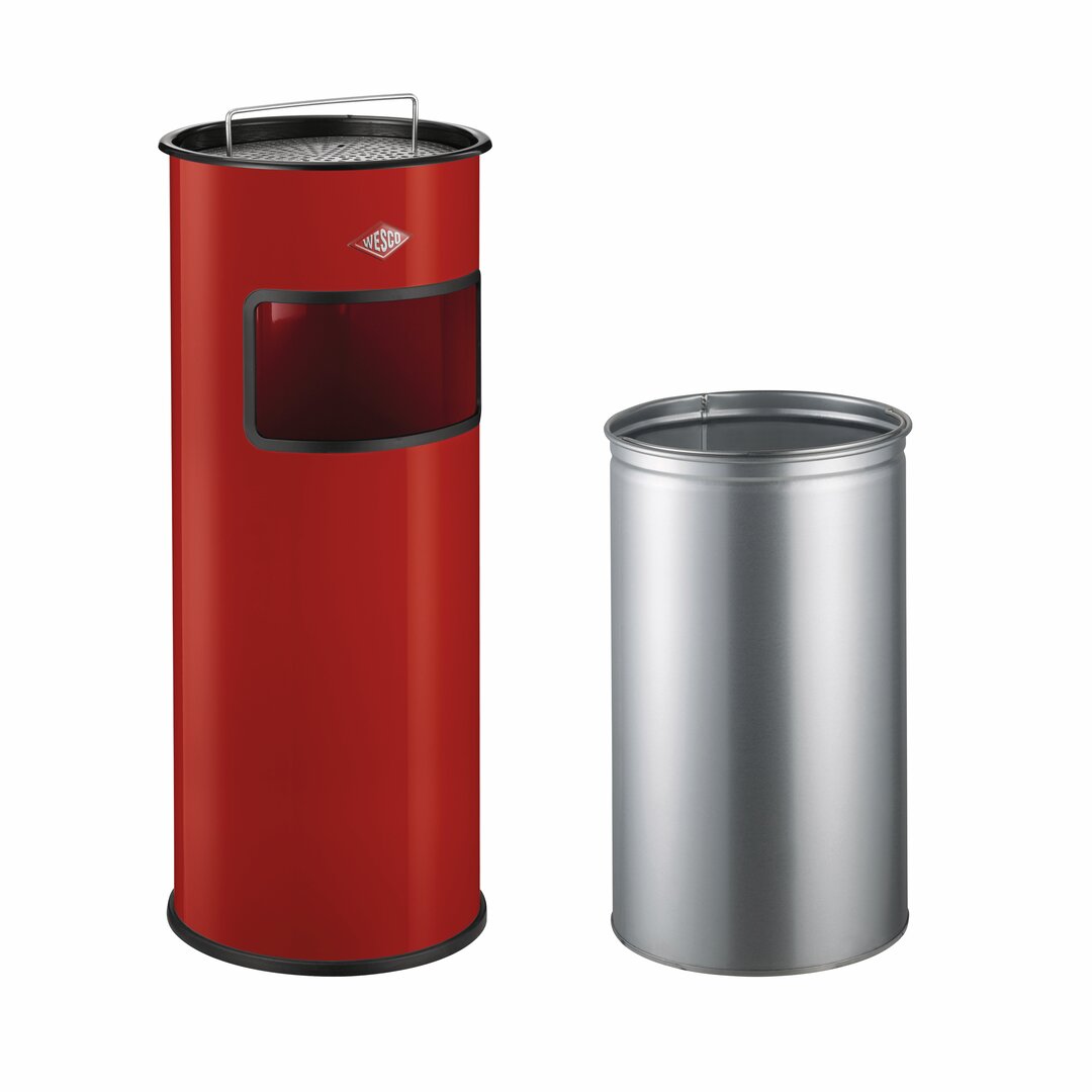 Pedestal ashtray 50 with sieve and insert, red