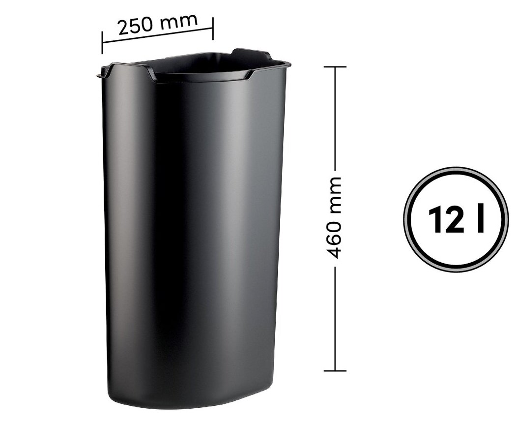 Einsatz Multi Collector 12 Liter, schwarz, rechte Seite