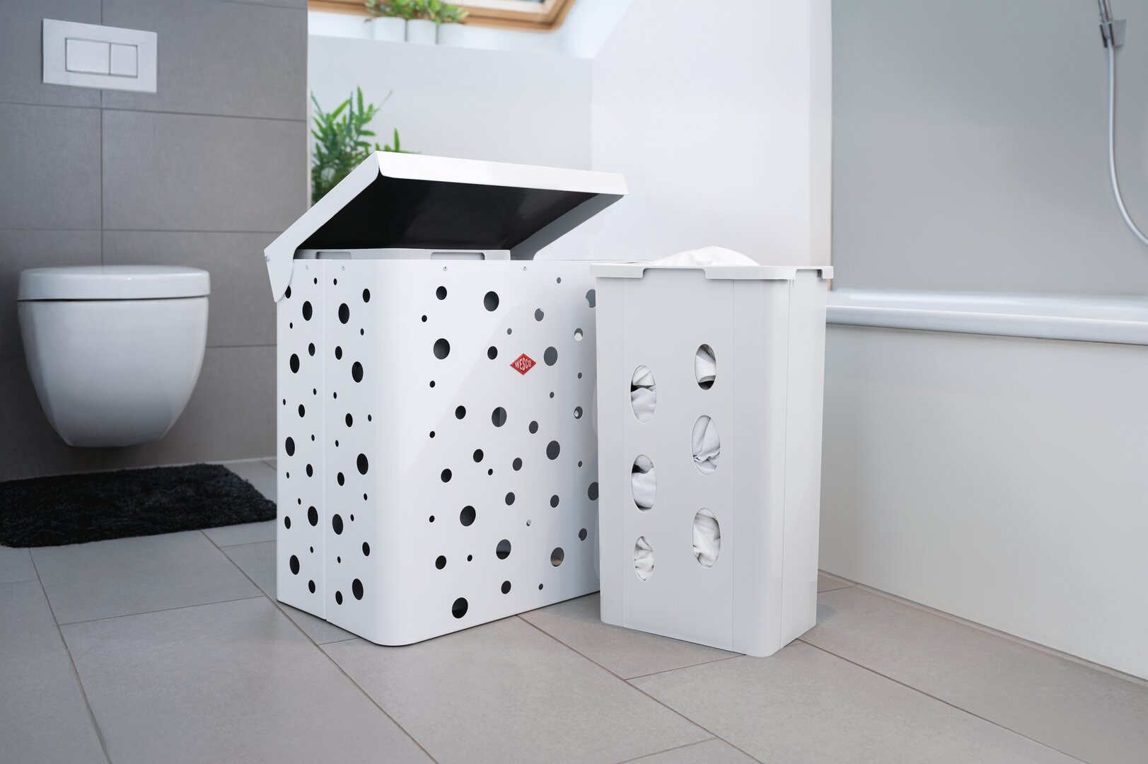 Laundry box Duo 1, white matt